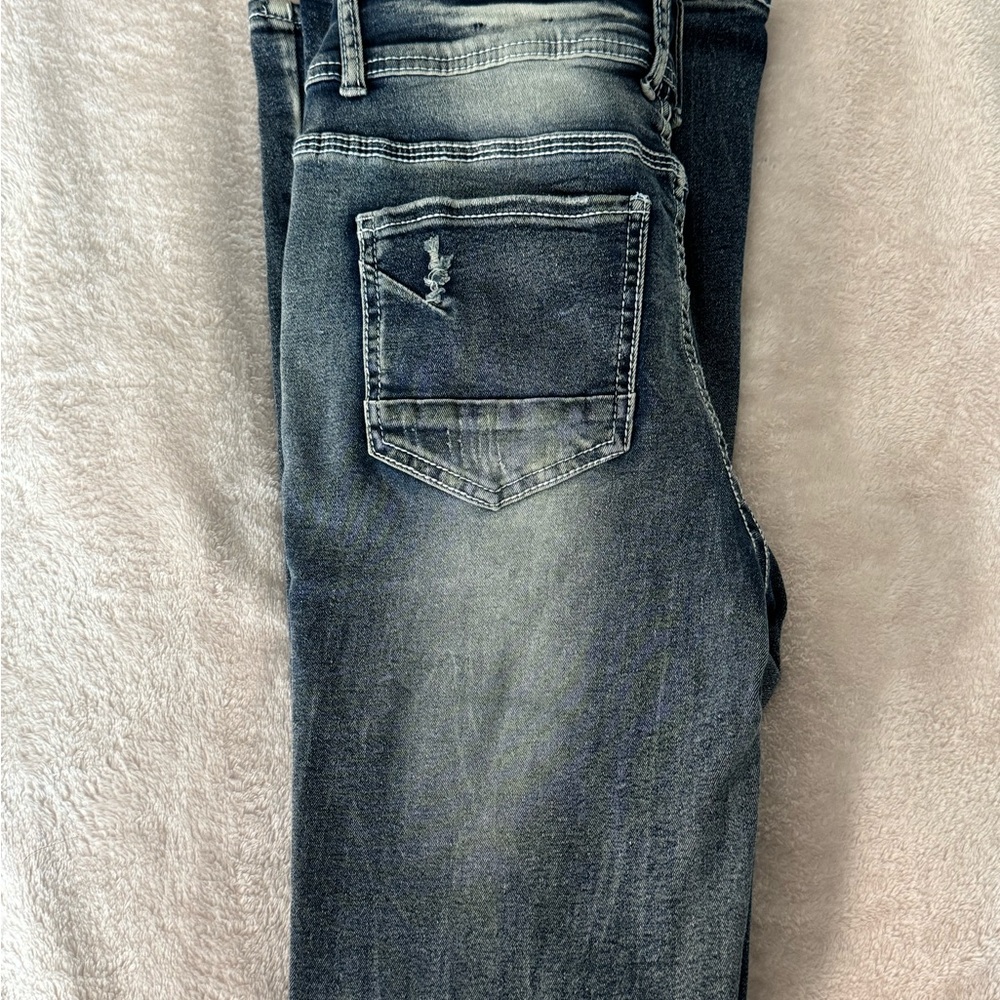 Boot Cut Jeans with Vintage Fading